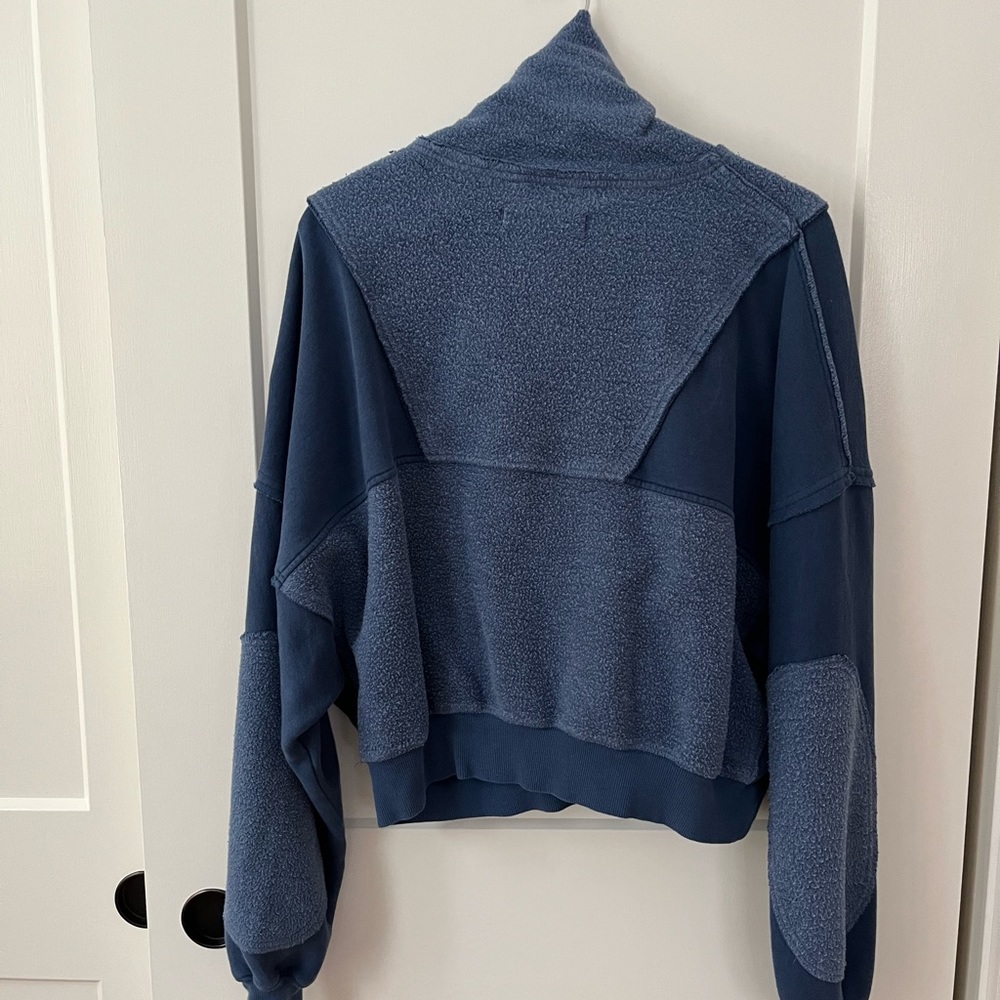 Free People Blue Half-Zip Sweatshirt - Picture 5 of 12